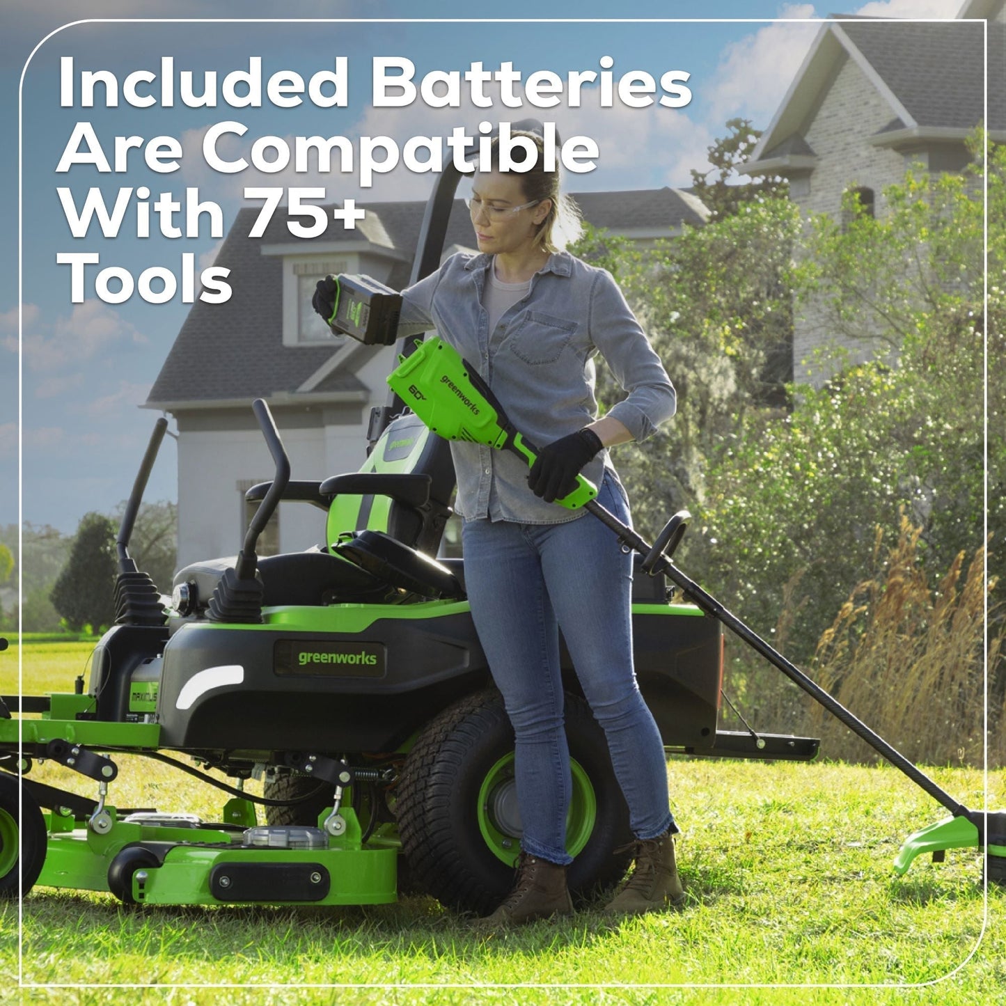 60V 60” Maximus Zero Turn w/ (2) 20.0 Ah, (4) 8.0 Ah Batteries & 1.5KW Charger