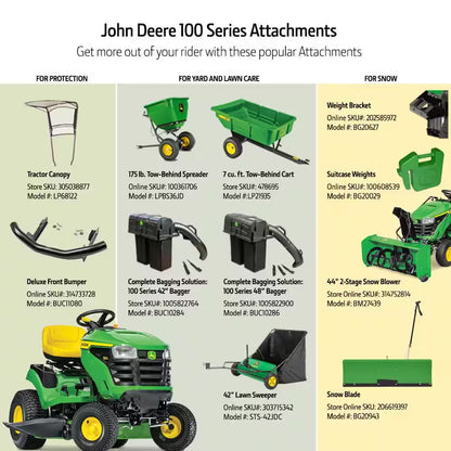 John Deere S120 42 In. 22 HP V-Twin Hydrostatic Gas Riding Lawn Mower