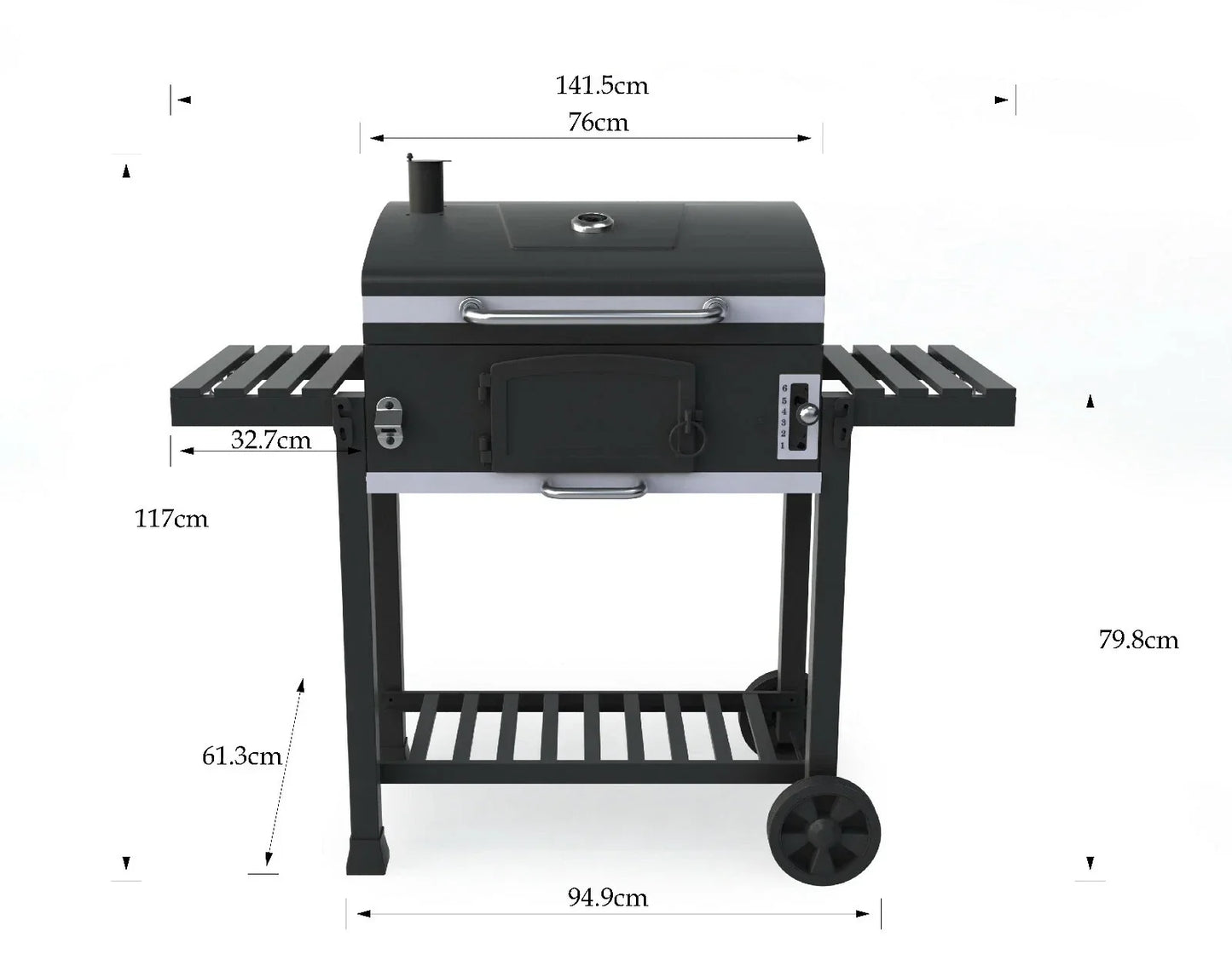 Outdoor XXL Smoker Barbecue Charcoal Portable BBQ Grill Home Garden